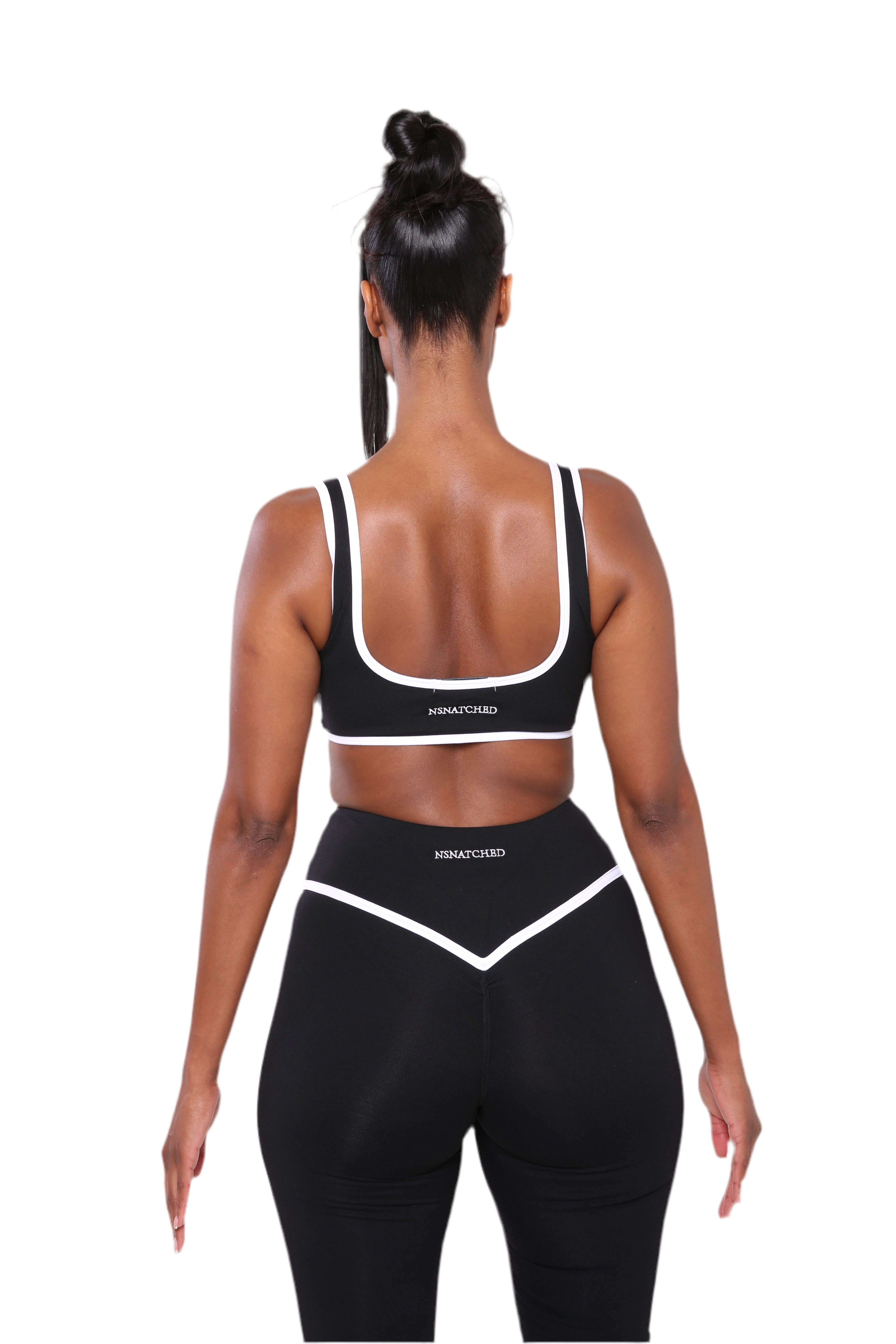 Deep Plunge Sports Bra Black