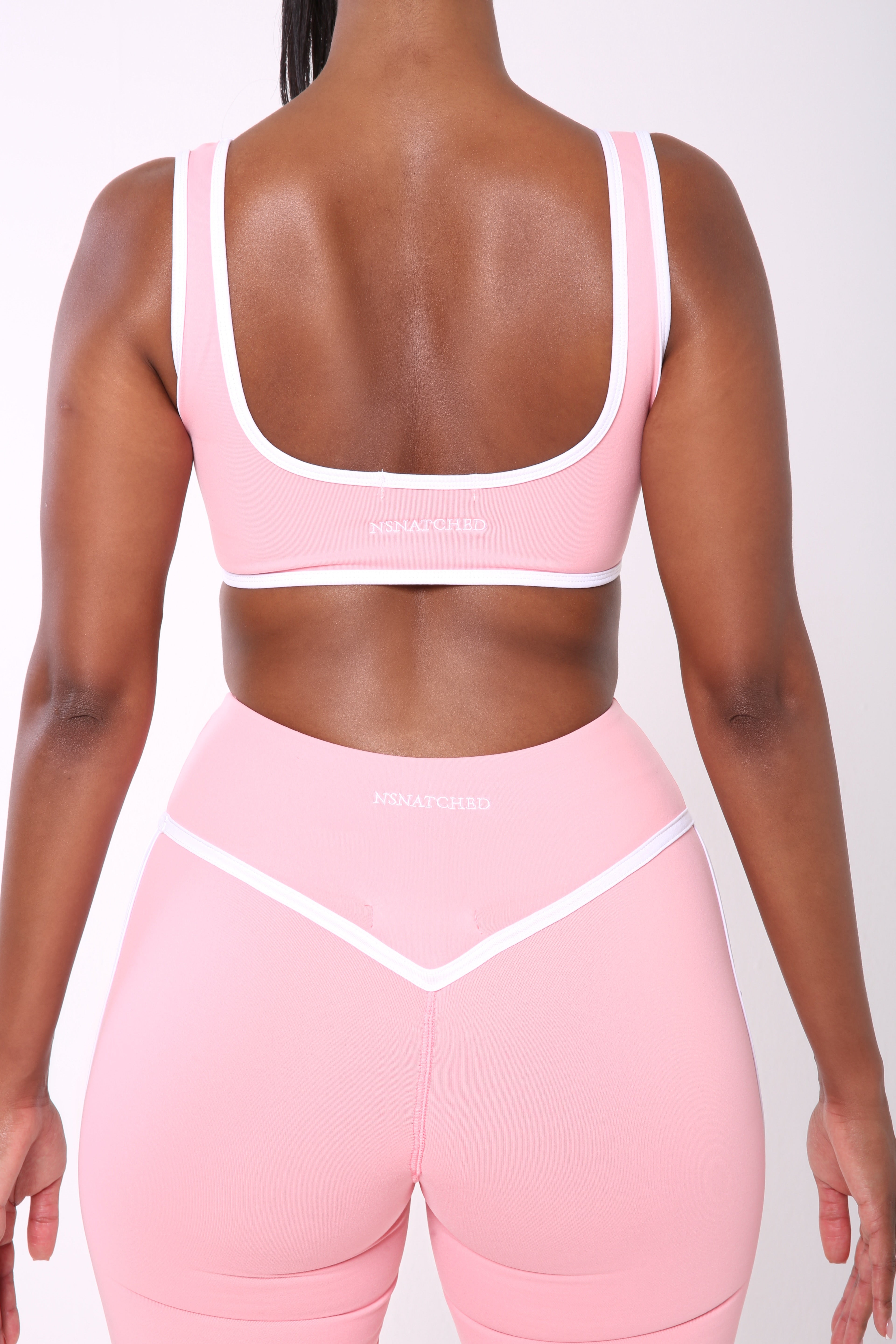 Deep Plunge Sports Bra Pink