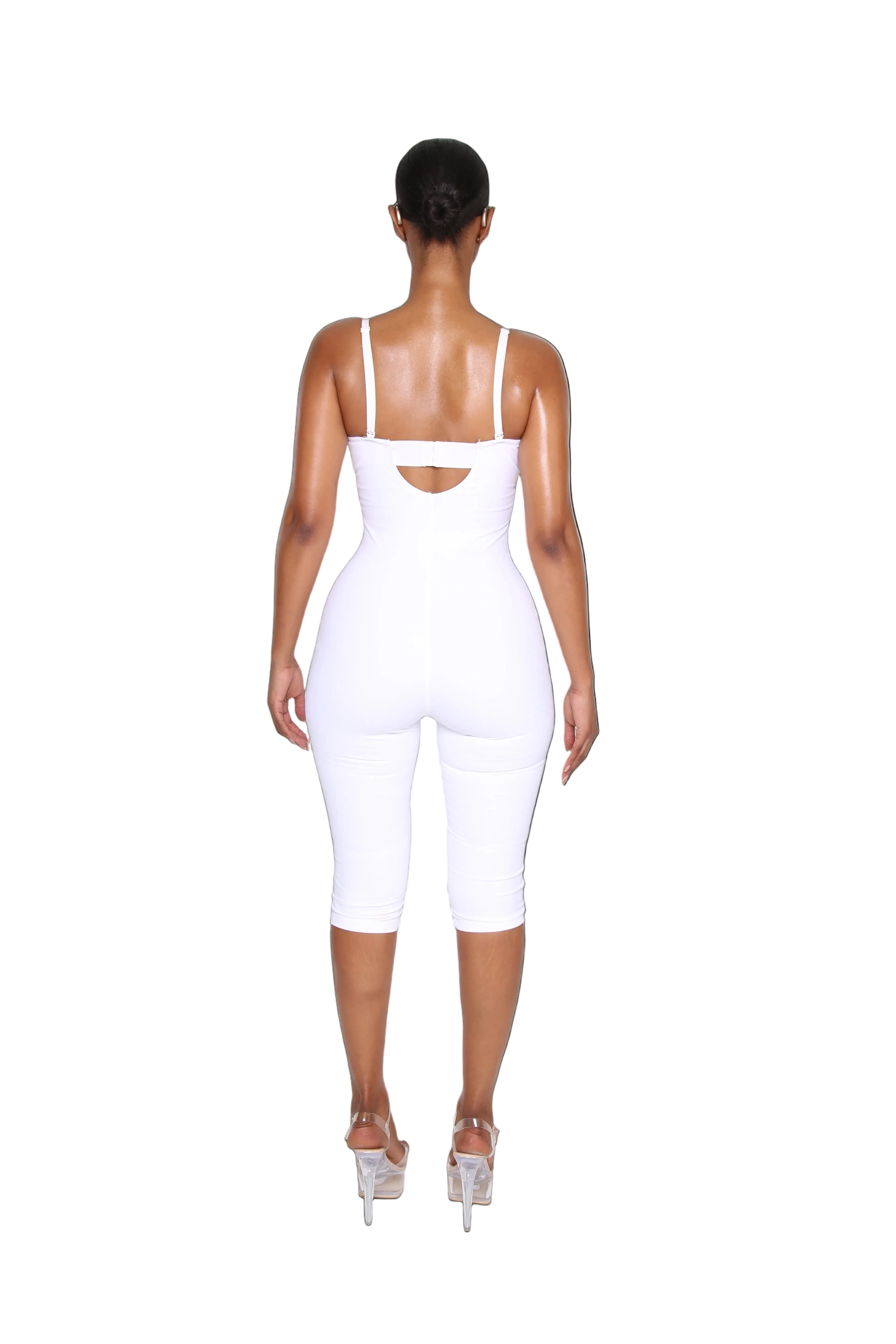 Contourluxe Capri Jumpsuit White