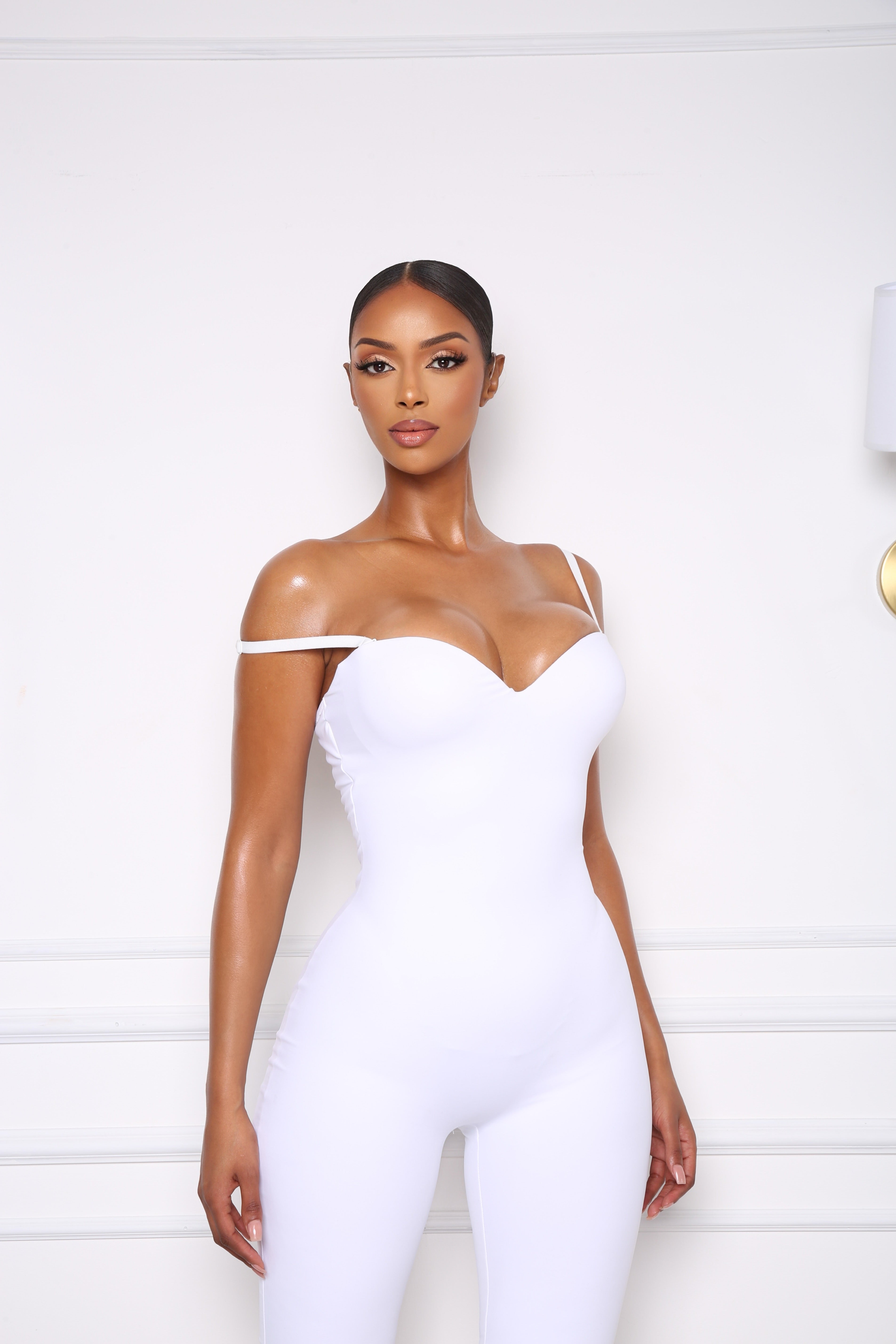 Contourluxe Capri Jumpsuit White