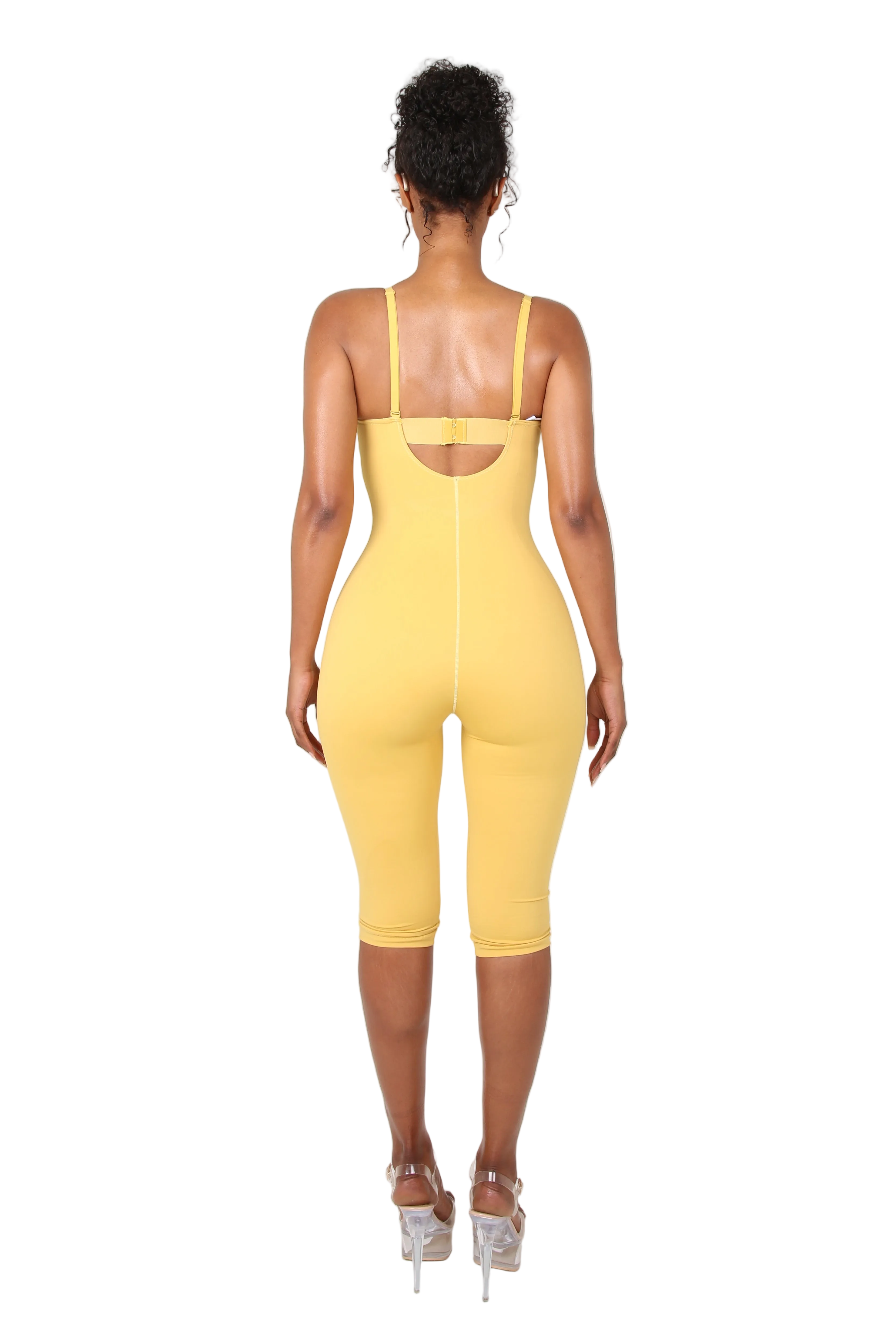 Contourluxe Capri Jumpsuit Yellow
